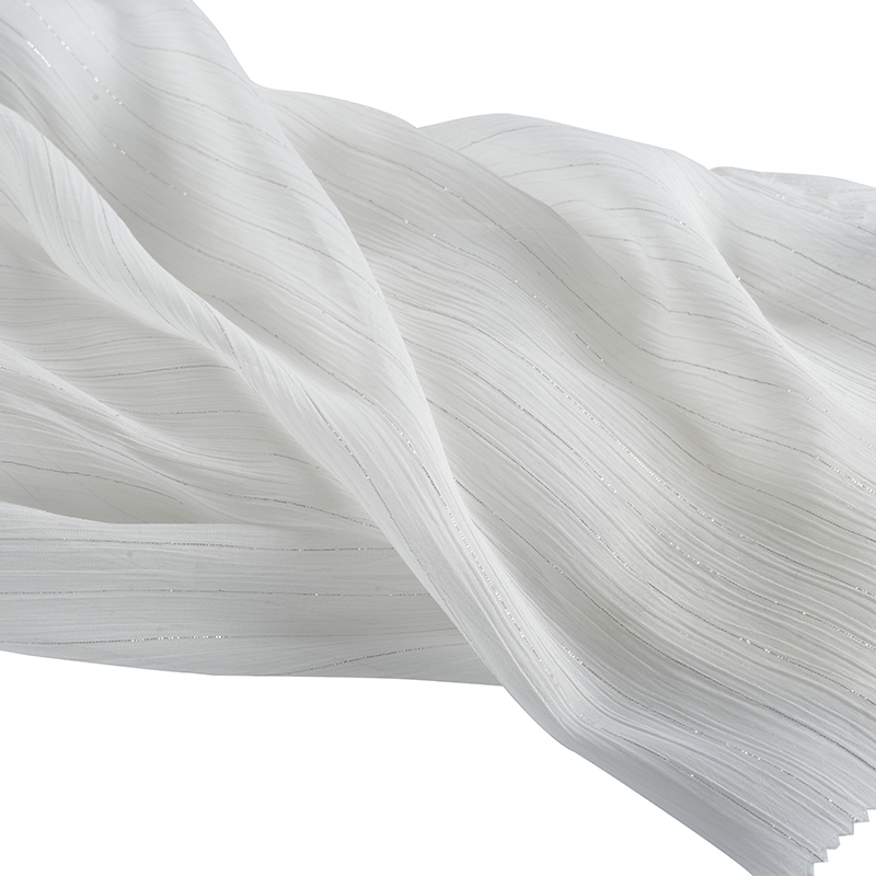 75D Strieborný hodvábny šifónový krep