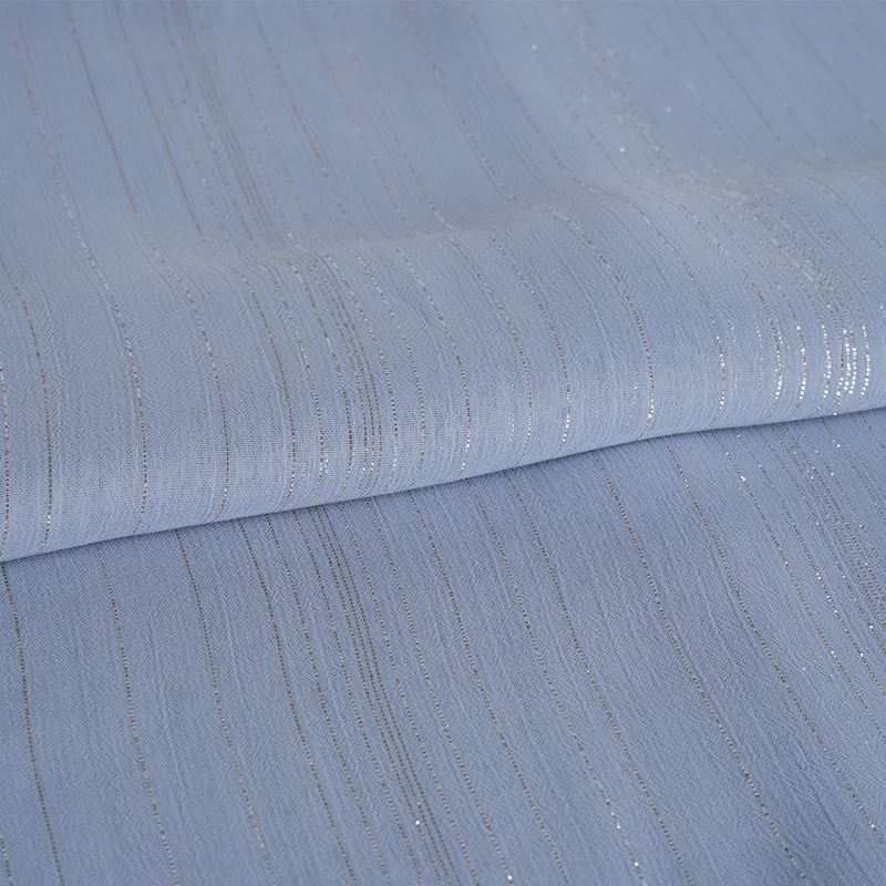 75D nepravidelný strieborný hodvábny šifónový krep