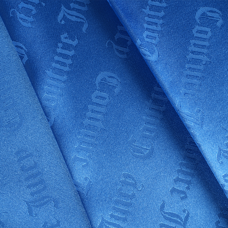 75D Stretch Satin Letter Jacquard Fabric