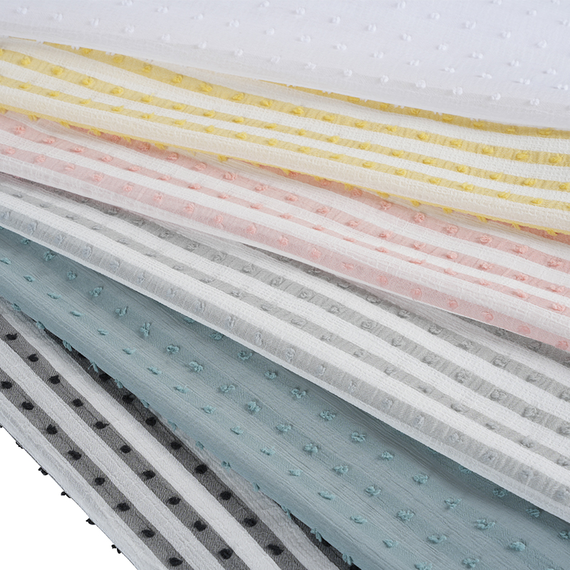 75D katiónová nano krepová pásiková tkanina