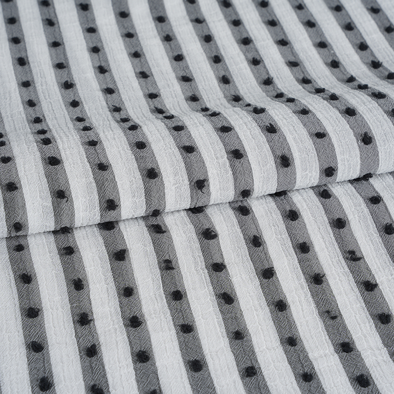 75D katiónová nano krepová pásiková tkanina