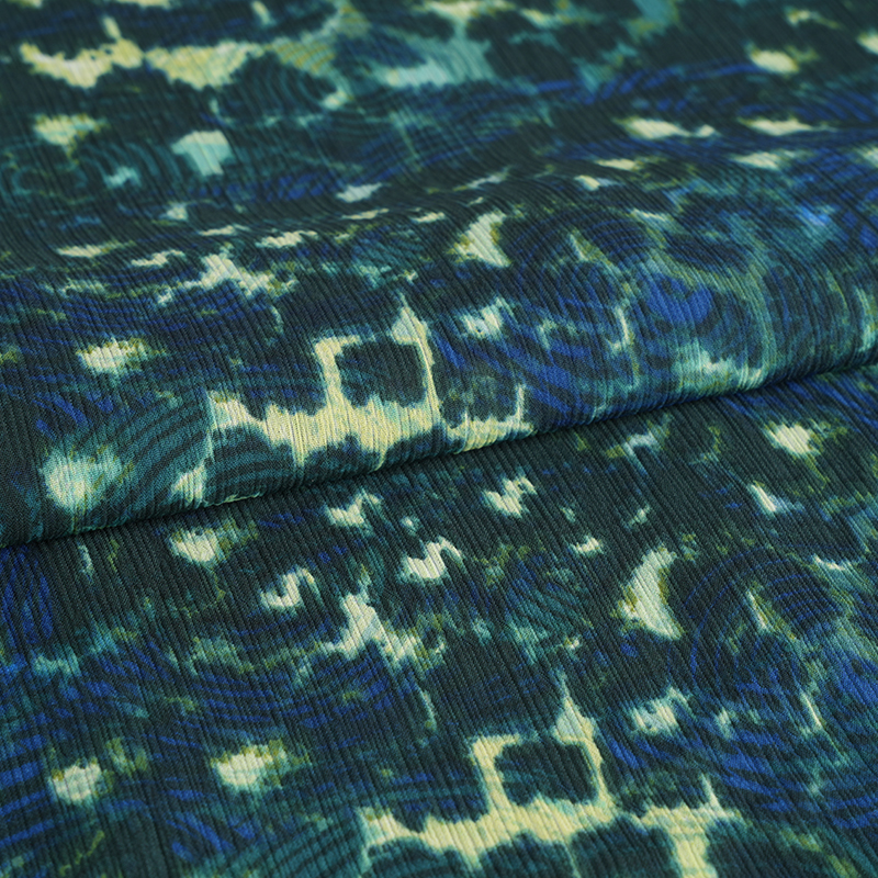 100d Paracord Crepe Cr3 Round Leopard Print Látka