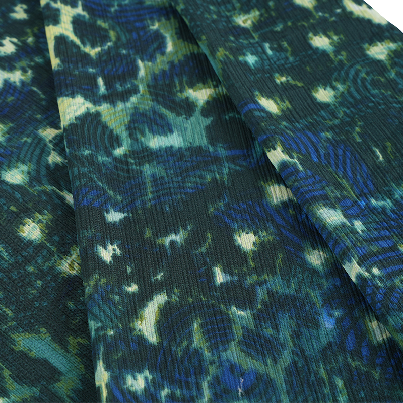 100d Paracord Crepe Cr3 Round Leopard Print Látka