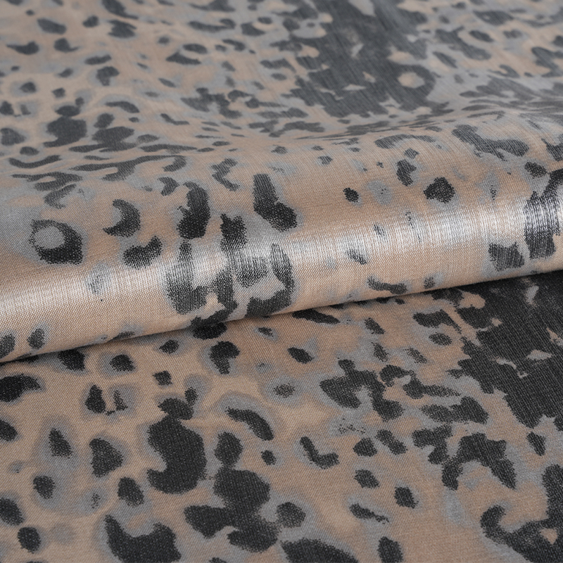 20d*21s zahustená zlatá bavlnená látka s malou leopardou potlačou