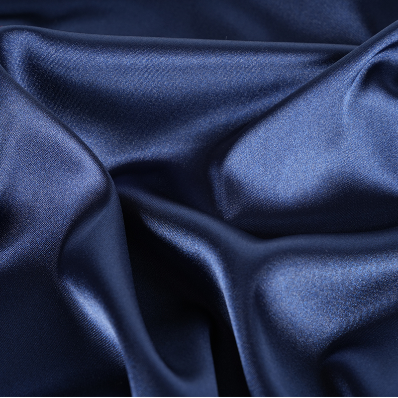 50D*50D farbená lesklá skrútená strečová saténová látka na farbenie