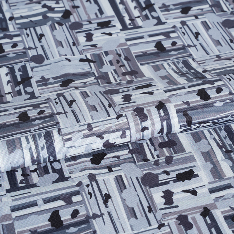 100D * 40S Cool hodvábna bavlna s abstraktným pozitívnym a negatívnym blokom pre digitálnu tlač