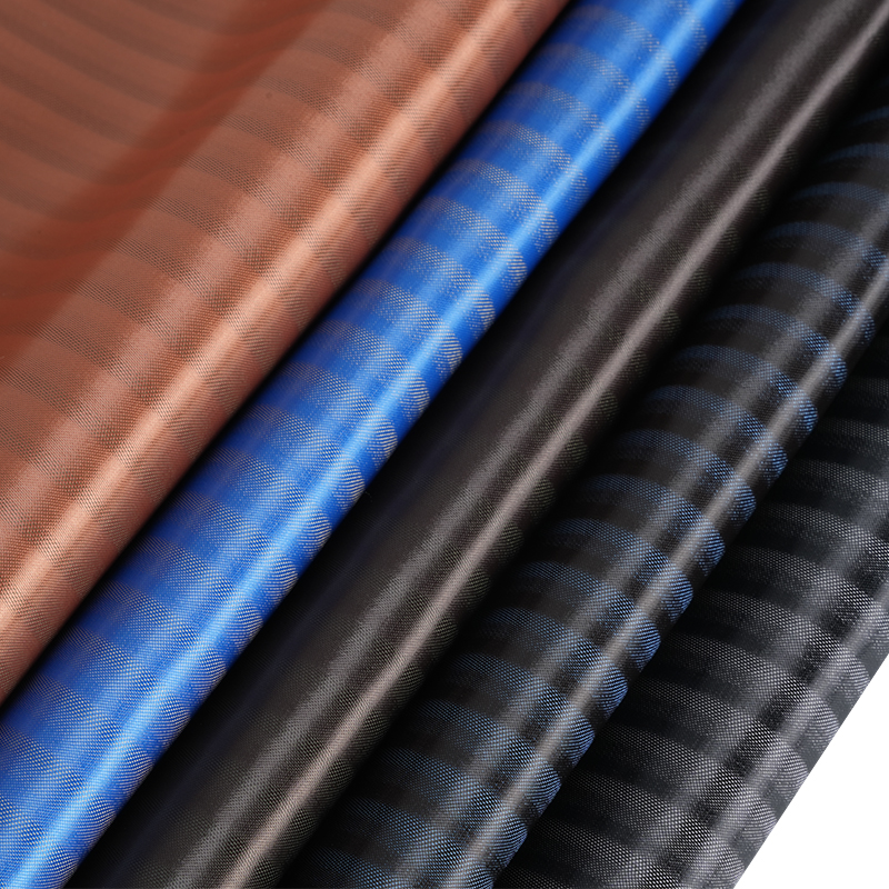 PV saténová tkanina so skrytými pruhmi